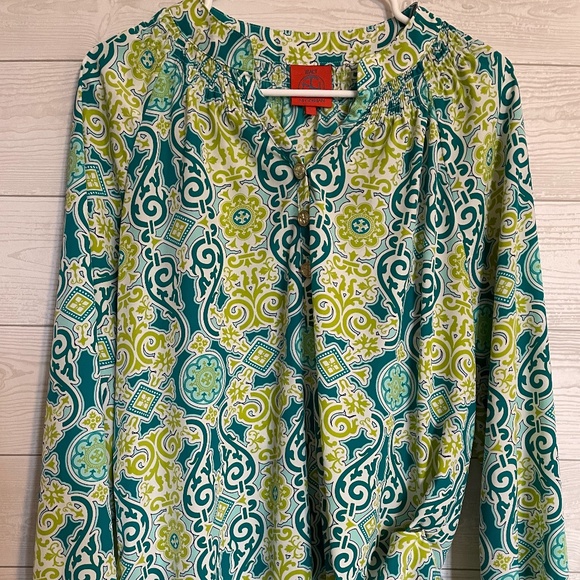 Tracy Negoshian Tops - Bright Summer Tunic Top  (L)